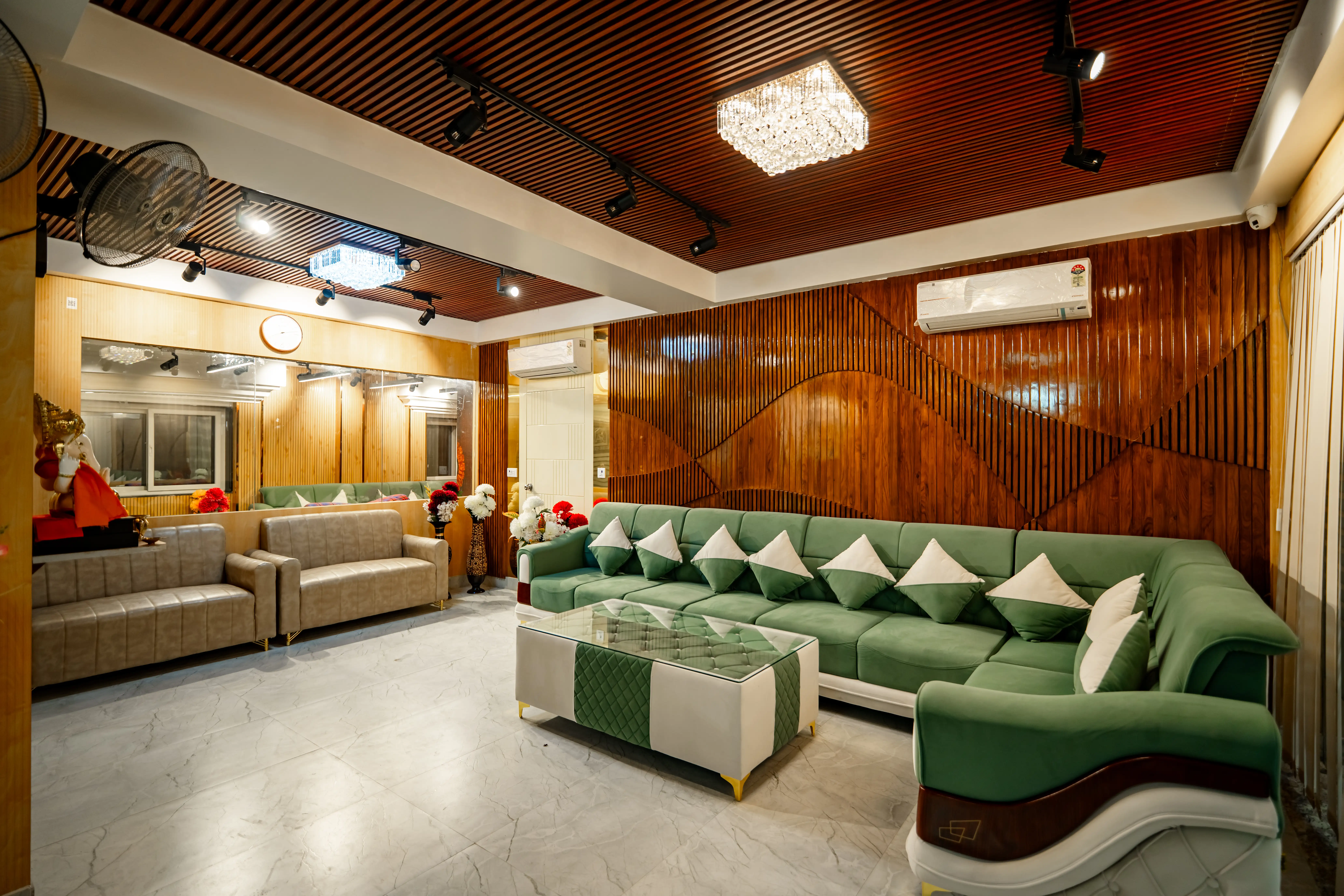 Anand Resort garden courtyard with seating